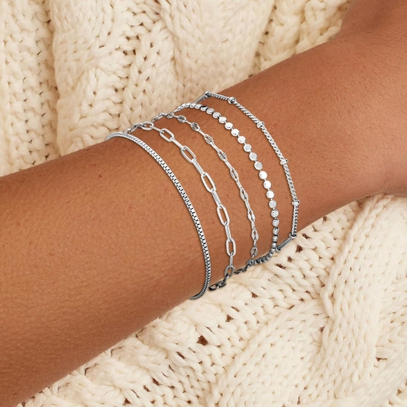 Gold Bracelets Stack Set for Women - Picture 2 of 2